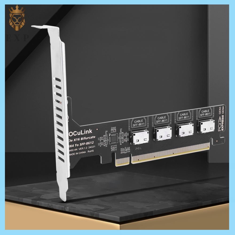 [explosion1.th] PCI-Express4.0 16x PCIE ที่ถอดออกได้ 1/4 Oculink แยก Bifurcation Card PCI Express GE