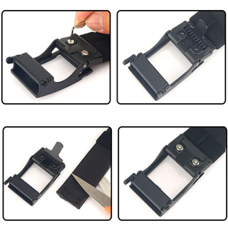 เข็มขัดวงล้อไนลอน 3.8 ซม. กว้าง Double-layer Hard เข็มขัดผู้ชาย 1100D ไนลอนโลหะหัวเข็มขัดอัตโนมัติ