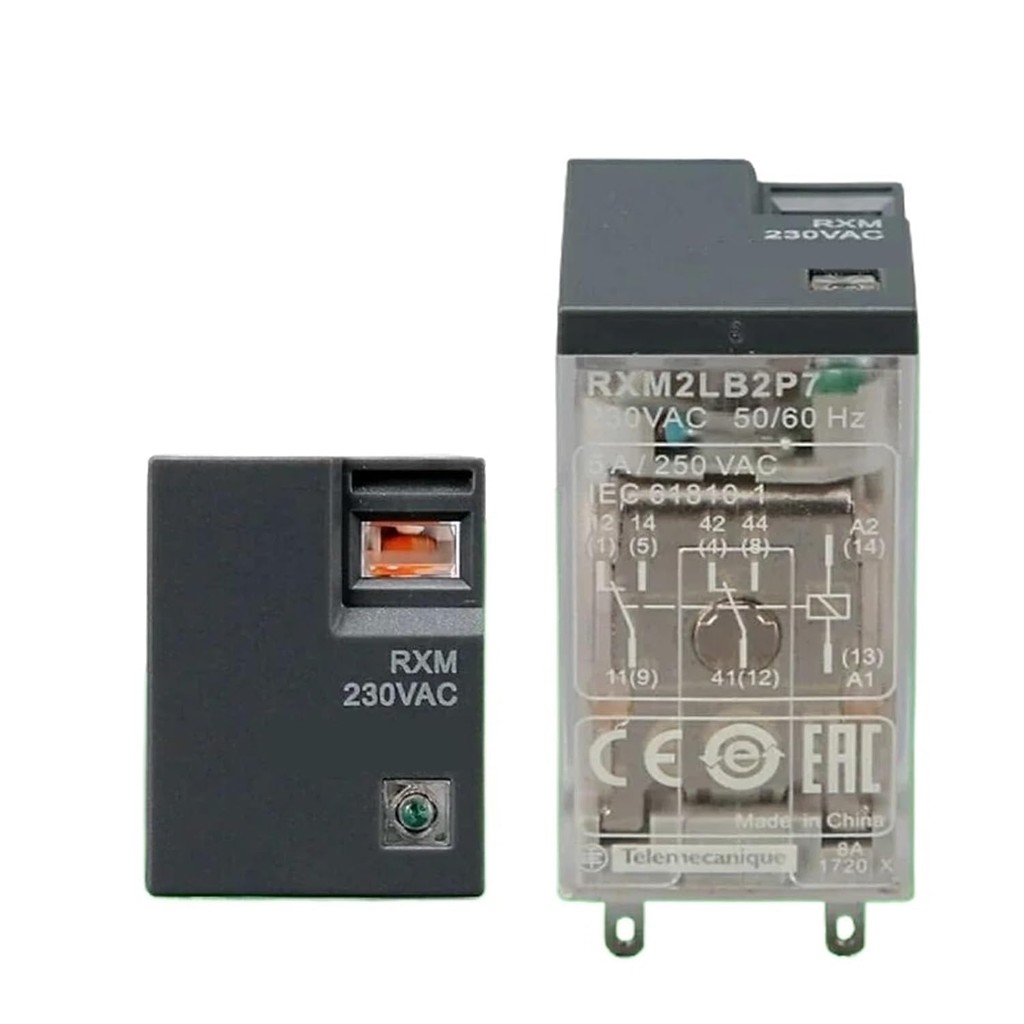 รีเลย์ 5 ชิ้น RXM2LB2BD RXM2LB2P7 RXM2LB7 RXM2LB2F7 RXZE1M2C 2CO 5A 24VDC 230VAC 120VAC (RXM2LB2V) J