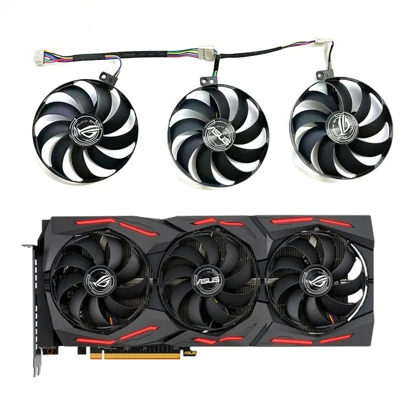 T ใหม่เอี่ยม129215SU DC 12V 0.5A 7PIN 87 มม.พัดลม GPU สําหรับ ASUS ROG Strix RX5600 XT 5700 5700XT R