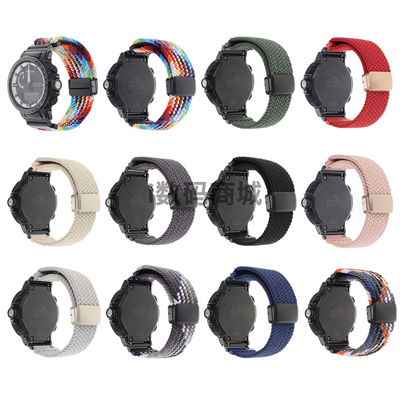 ทดแทน Casio PRW-6800 6900 PRW-3400 PRW-30 50 60 70 73 สายถัก