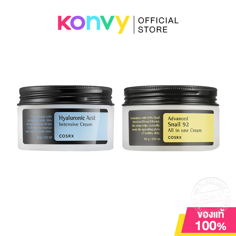 COSRX Advanced Cream คอสอาร์เอ็กซ์ ครีมบำรุงผิว 100g (Snail 92/Hyaluronic Acid)