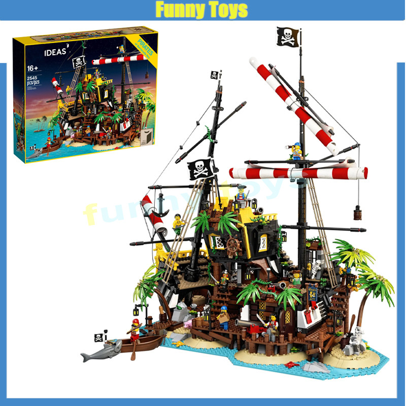 21232 Pirates of Barracuda Bay Building Blocks Pirate Series ของเล่นของขวัญสําหรับเด็กชายและเด็กหญิง