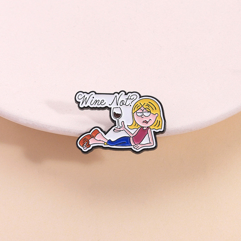 เข็มกลัดโลหะแบบการ์ตูน Lizzy McGuire สำหรับอุปกรณ์ตกแต่งเสื้อผ้าและกระเป๋า