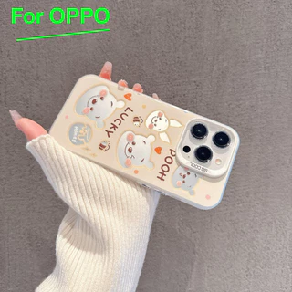 พอดี เคส OPPO หมีน้อยน่ารัก A7 A15 A16 A92 A9 A95 A57 A78 A18 A94 A3 A60 A93 A98 A79 A60 A58 A3S