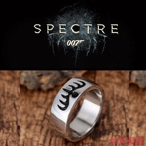 KINGGEO แหวนแฟชั่น 007 Spectre สแตนเลสสตีลสำหรับผู้ชายและผู้หญิง