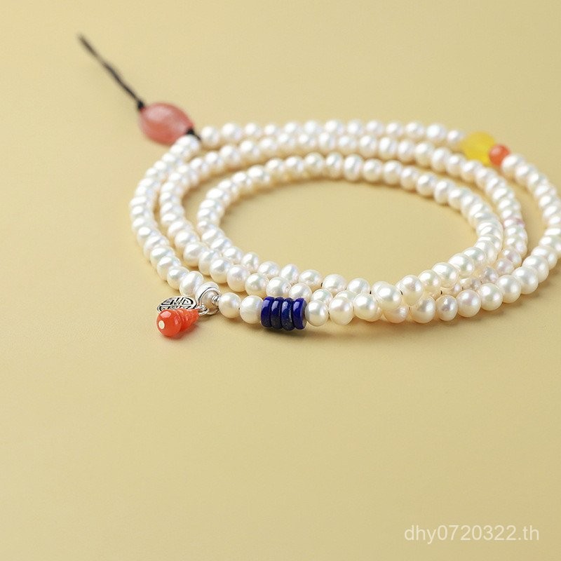 แฟชั่นโซ่โทรศัพท์มือถือยาว Southern Red Agate 6 มม. * ง่าย 5 น้ําจืด DIY ธรรมชาติ Halter คอเดิมไข่มุ