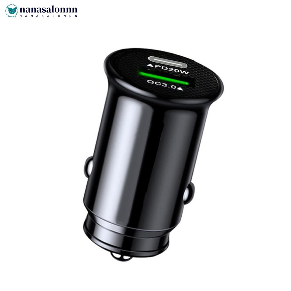 NANASALONNN 3.1A QC 3.0 Car Fast Chargers Fast Charging USB PD Type C Outlet Adapter สําหรับ 12V 24V