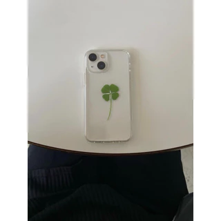 โปร่งใส จัดส่งจากประเทศไทย สามเหลี่ยมสี่ใบโชค for iPhone เคสไอโฟน 11 12 13 14 15 16 PLUS PRO MAX X XS MAX XR 7/8PLUS แอป