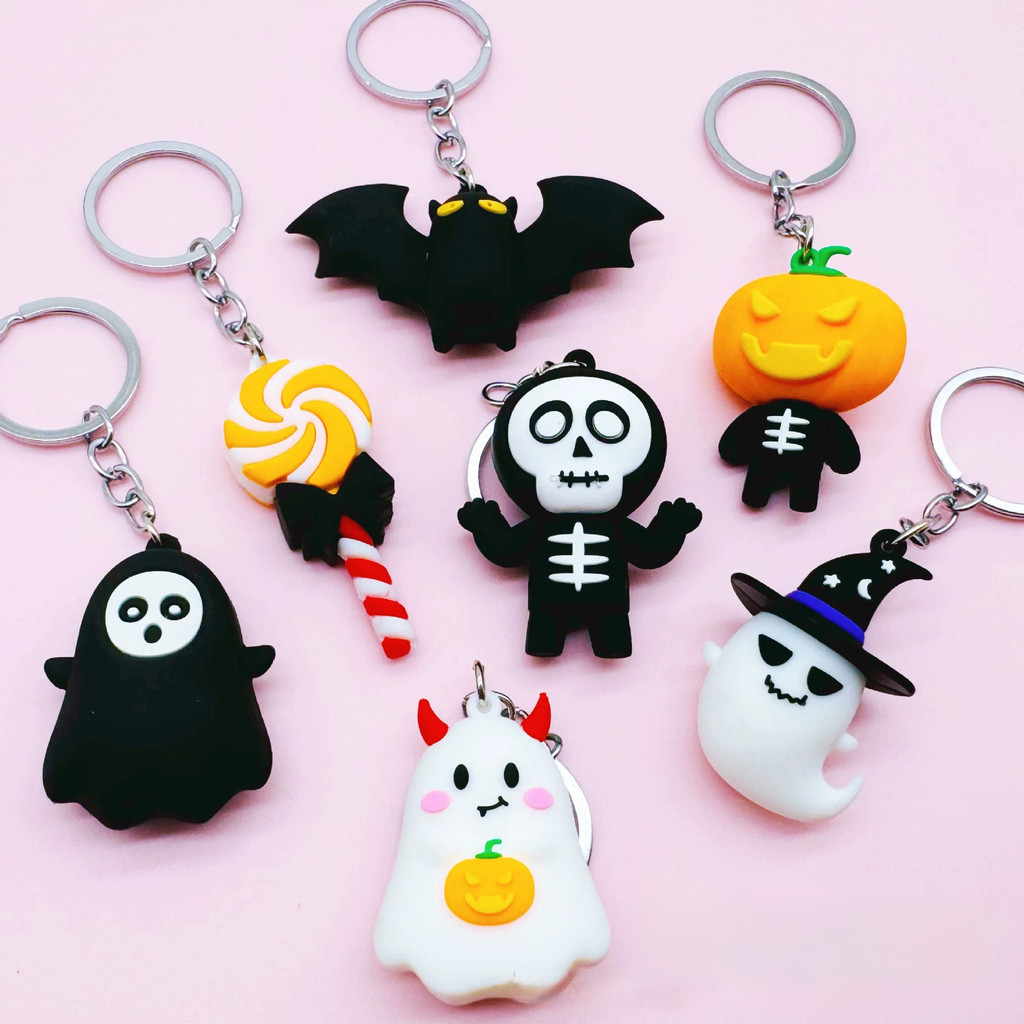 พวงกุญแจฮาโลวีนน่ารักตุ๊กตาพวงกุญแจเพื่อนพวงกุญแจอุปกรณ์เสริมพวงกุญแจกระเป๋าจับคู่คู่