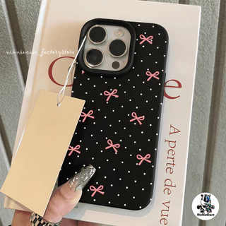 เข้ากันได้สำหรับ เคสไอโฟน13 เคส ผีเสื้อสีชมพู For iphone 16 Pro Max 8 Plus XR 12 11 14 15 Pro Max กันกระแทก แบบด้าน Case