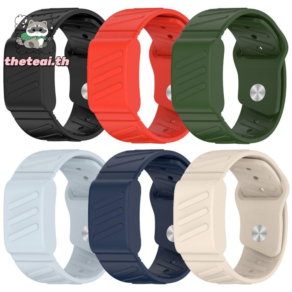 THETEAI สายฟิตเนส, สายรัดทดแทนซิลิโคนอ่อนนุ่ม, สายรัดติดตามตัวป้องกันแบบปรับได้ระบายอากาศได้สําหรับ Whoop 4.0 สําหรับผู้หญิงผู้ชาย