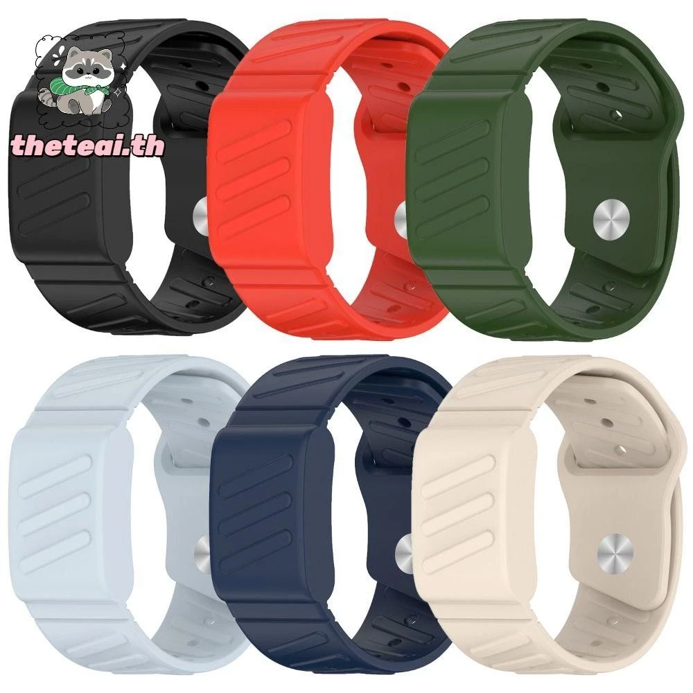 THETEAI สายฟิตเนส, สายรัดทดแทนซิลิโคนอ่อนนุ่ม, สายรัดติดตามตัวป้องกันแบบปรับได้ระบายอากาศได้สําหรับ Whoop 4.0 สําหรับผู้หญิงผู้ชาย