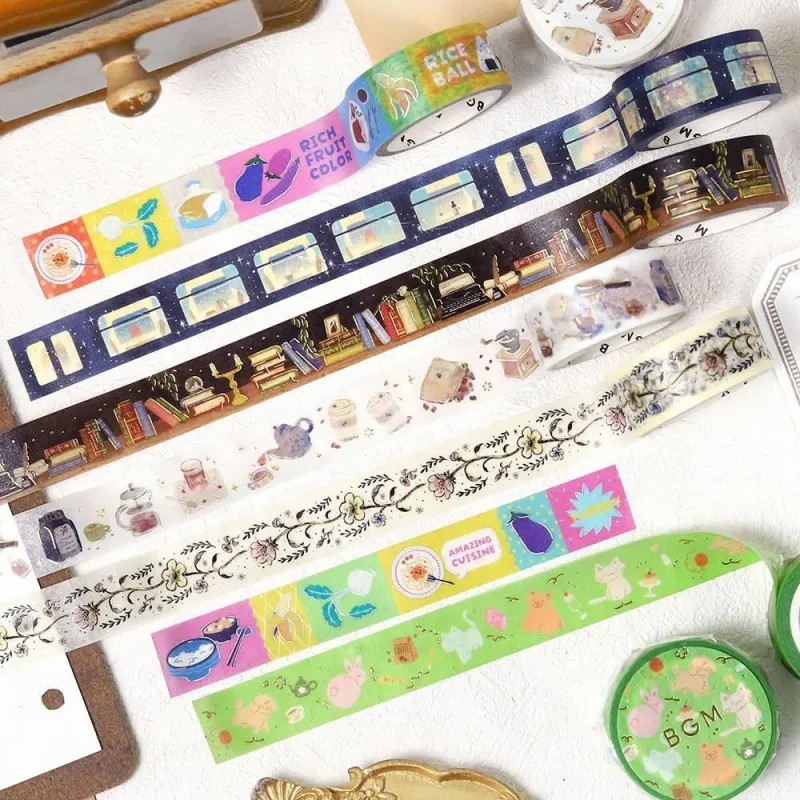 Classic Life Series Limited Japan BGM Limited Edition Gilding Washi Tape Handbook Collage Material