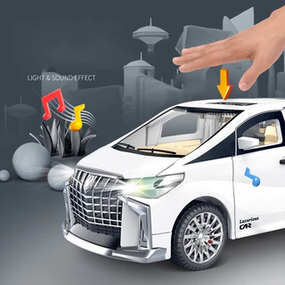 รุ่นรถ Alphard มีเสียง มีไฟ เปิดประตูได้ทุกบาน โมเดลรถยนต์ ของเล่นเด็กผู้ชาย พร้อมส่ง Car รถโมเดลเหล็ก