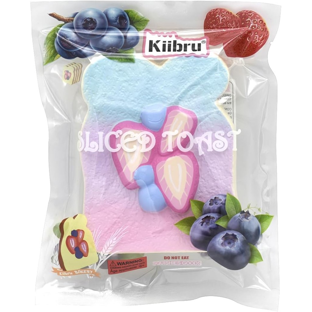 พร้อมส่ง!🥪KIIBRU แท้!! Sliced Toast Squishy สกุชชี่ขนมปังปิ้ง บีบเพลิน คลายเครียด หอมละมุน 🍓🥯