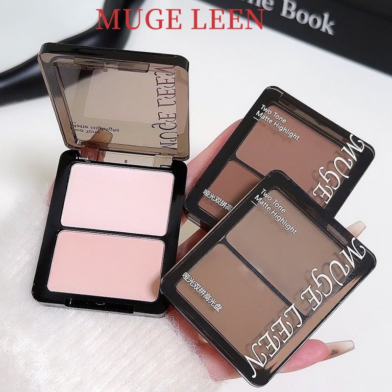 MUGE LEEN Highlight Powder Matte Highlight Brightening Nose Shadow Highlight Blush All-In-One Palett