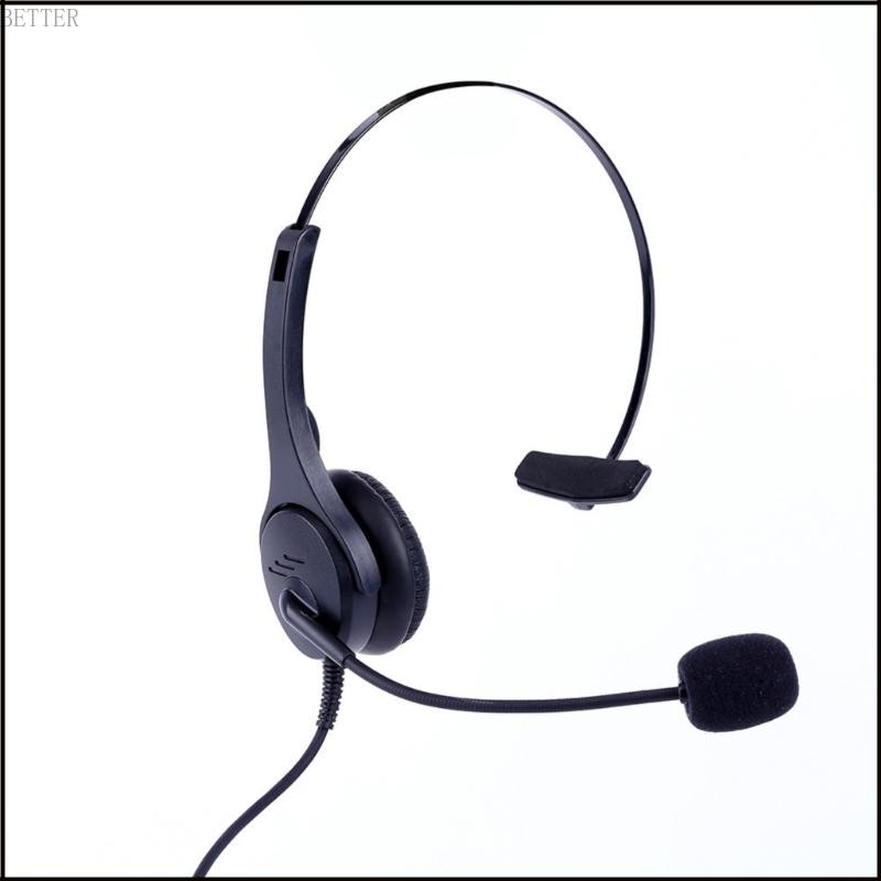 BETT RJ9 ชุดหูฟังพร้อมไมโครโฟนตัดเสียงรบกวนหูฟัง RJ9 สําหรับแล็ปท็อปคอมพิวเตอร์