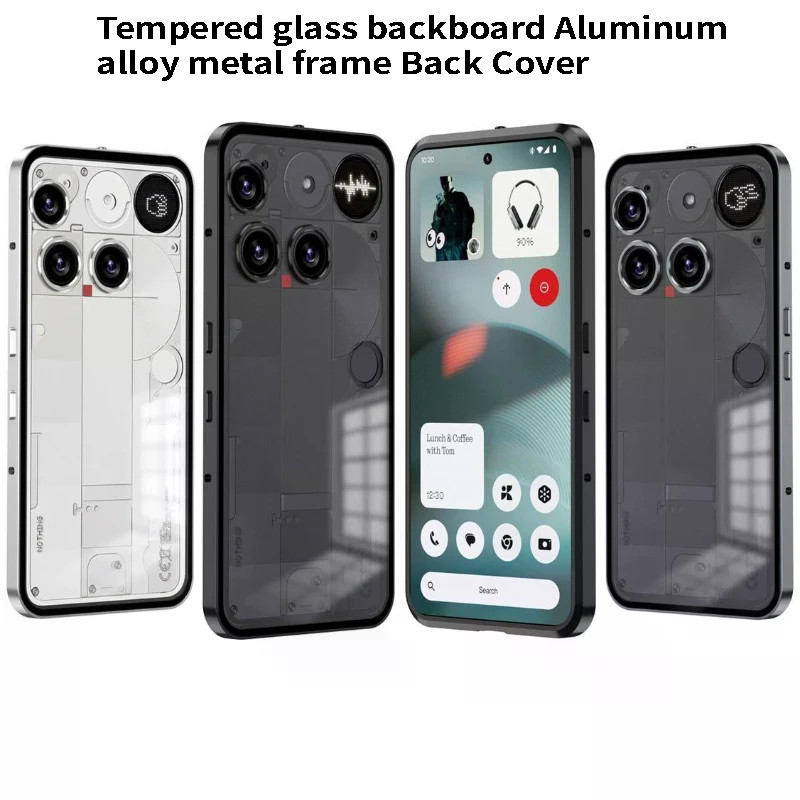 สําหรับ Nothing Phone 3 3A Pro กรณี Backboard อลูมิเนียมกรอบโลหะปกหลังสําหรับโทรศัพท์ Nothing 3 Shel