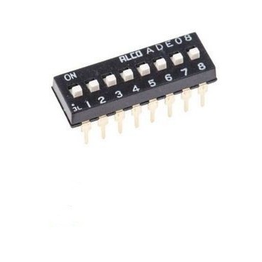 DIP SWITCH 8 PIN สีดํา