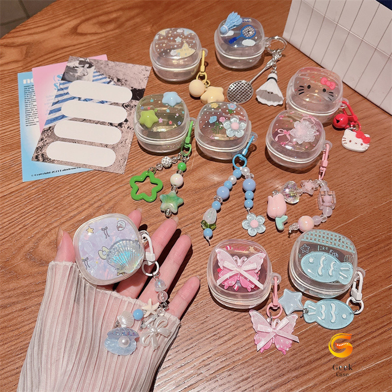 สําหรับ Baseus Bowie WM01 WM02 เคส Case หูฟังบุคลิกภาพน่ารักใหม่ KT Cat Shell Star ดอกไม้รูปแบบ