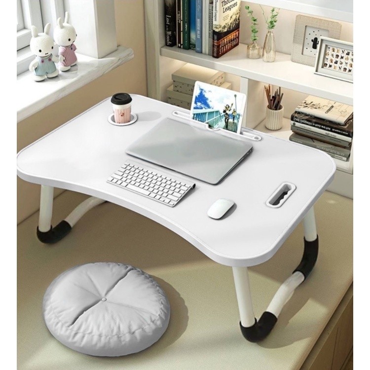 โต๊ะพับญี่ปุ่น โต๊ะอเนกประสงค์ พับเก็บได้ มีแท่นวางหนังสือ พร้อมลิ้นชัก  สำหรับ ทำงาน อ่านหนังสือ