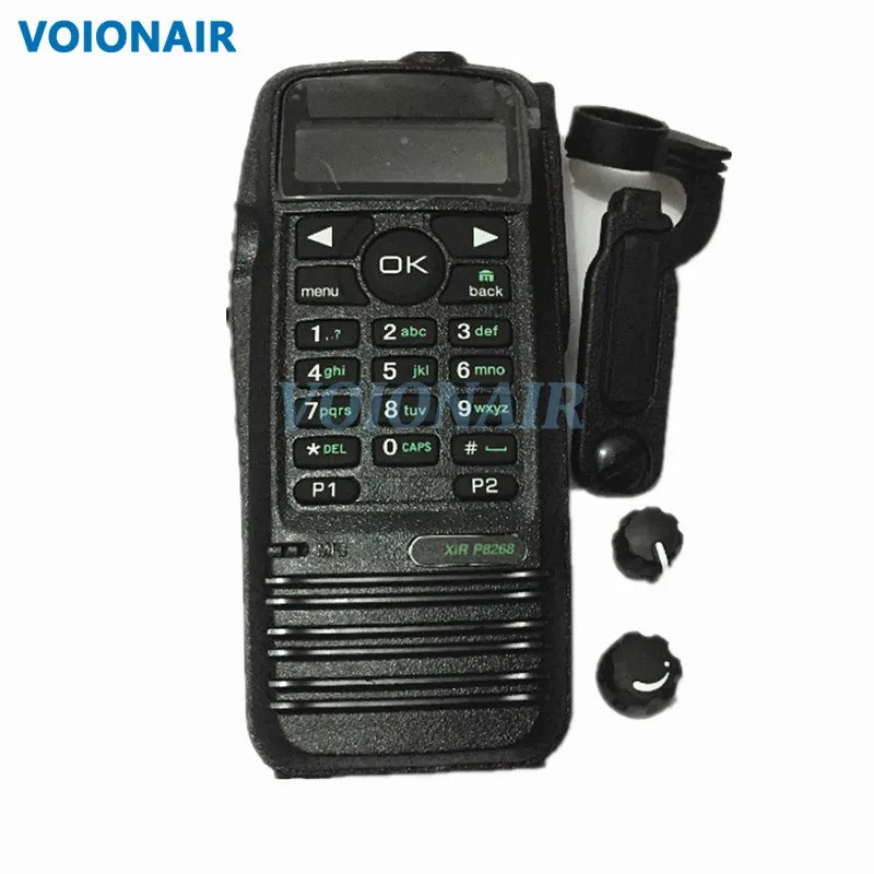 VOIONAIR สีดํากรณีฝุ่นลูกบิด W/Horn ชุดซ่อมสําหรับ Motorola XIR P8260 P8268 XPR6550 DGP6150 วิทยุ Wa