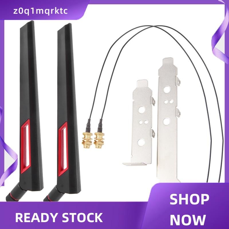 z0q1mqrktc 2X8Dbi Dual Band M.2 MHF4 U.Fl สาย RP-SMA Pigtail WiFi เสาอากาศชุดสําหรับ AX210 AX200 926
