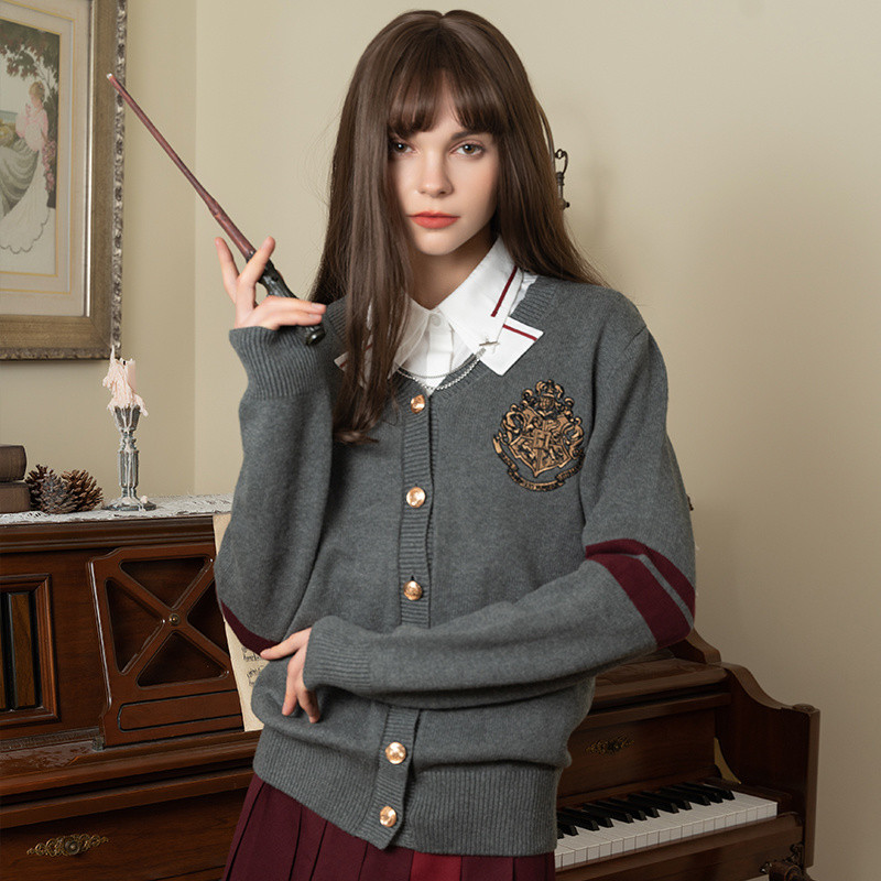 ชุดเสื้อคาร์ดิแกนผู้หญิง สไตล์อังกฤษ คอลเลกชัน Harry Potter ใส่สบาย เหมาะกับฤดูใบไม้ร่วง-ฤดูหนาว