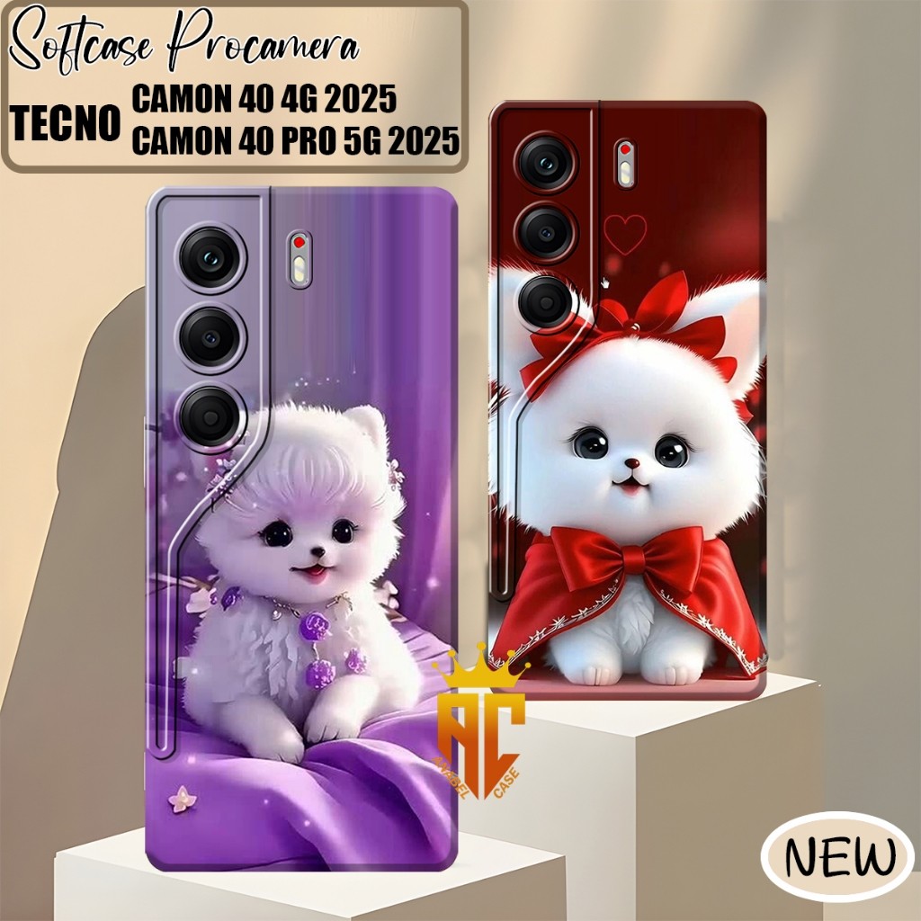 Softcase Tecno Camon 40 4G / ล่าสุด Tecno Camon 40 Pro 4G / 5G 2025 Full Color Cat Wallpaper Motif C