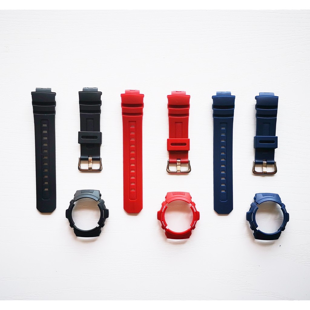 สายนาฬิกายางเปลี่ยน Bezel Watchcover AW-591 AW-590 AW-5230 AWG-M100 AWG-M101 AW-582B G-7700 G-7710