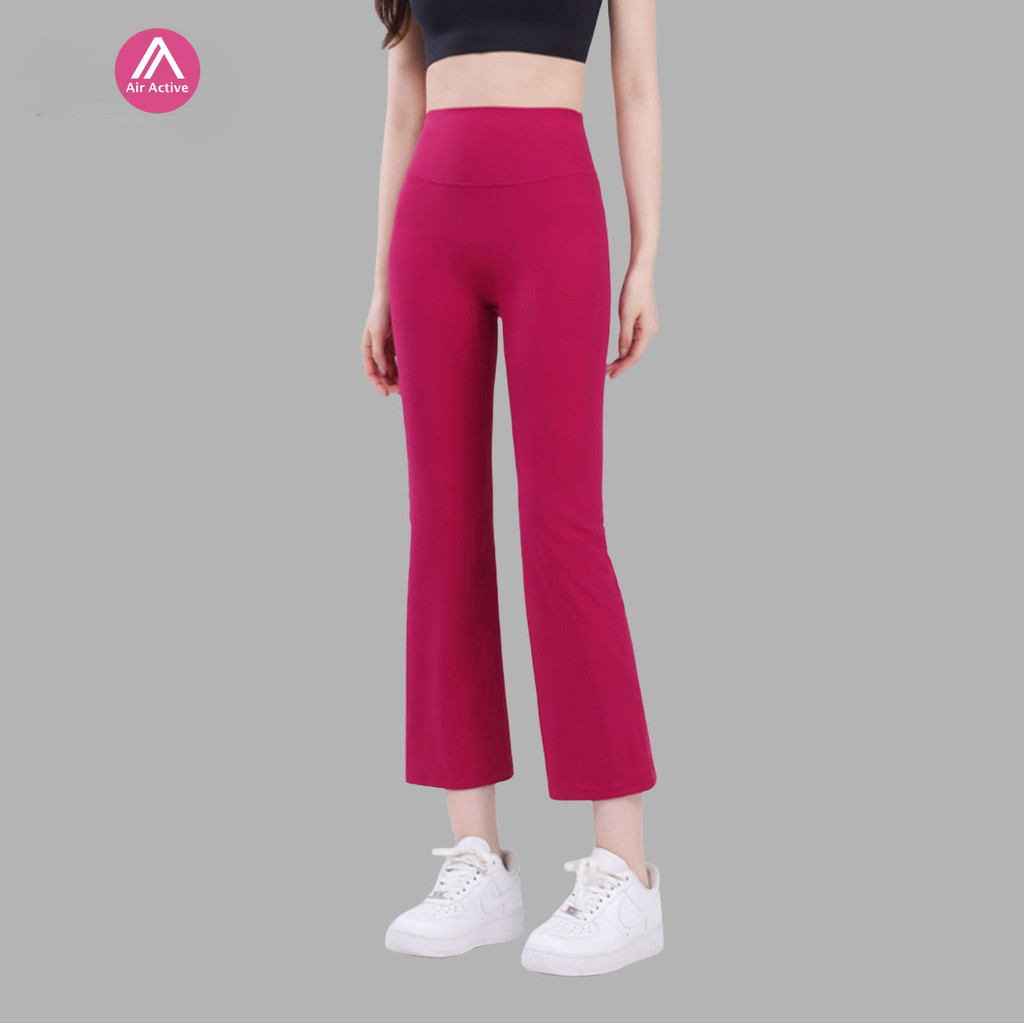 Airactive Leisure Casual Lycra Yoga Sports Pants Flared Pants Cool Fabric High Waist Hip-lifting Cro