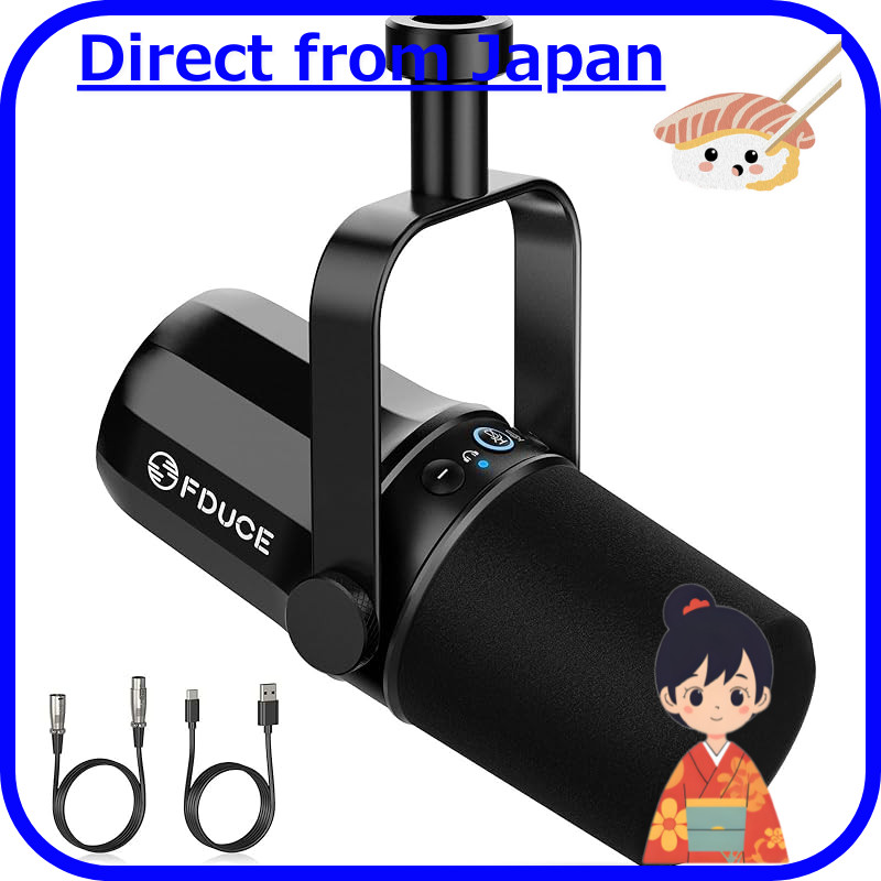 FDUCE SL40 Dynamic Microphone for Podcasting, Gaming, Live Streaming, and Recording - All-Metal Desi