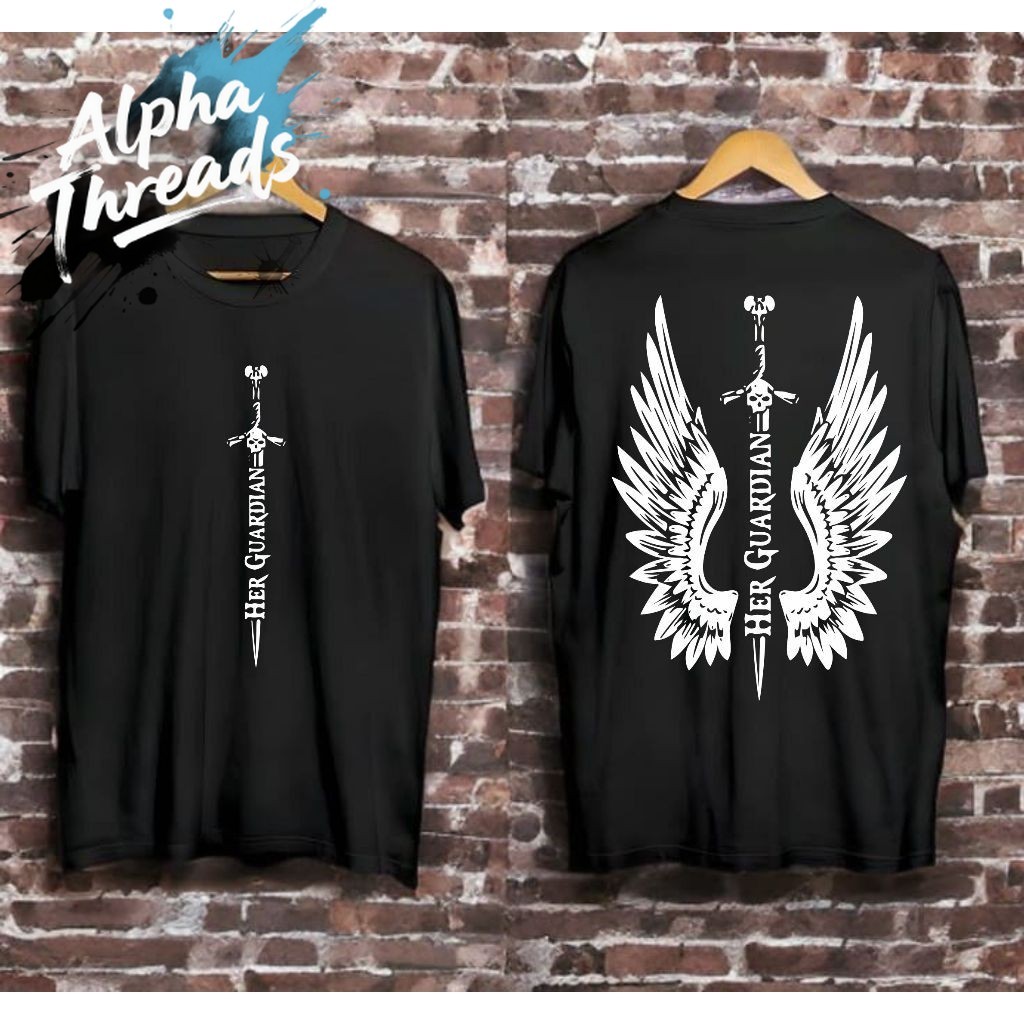 (จัดส่งตลอด 24 ชั่วโมง) เสื้อยืดผู้ชายพรีเมี่ยม HER GUARDIAN เสื้อยืดและ Motif เสื้อผ้าผู้ชาย / Prem