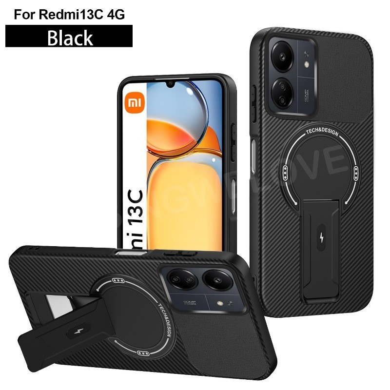 เคสโทรศัพท์สําหรับRedmi 13C 13 Redmi13C Poco M6 4G 2025 ซองหนังแม่เหล็กกันกระแทกปลอกโทรศัพท์ฝาหลังปกแข็ง