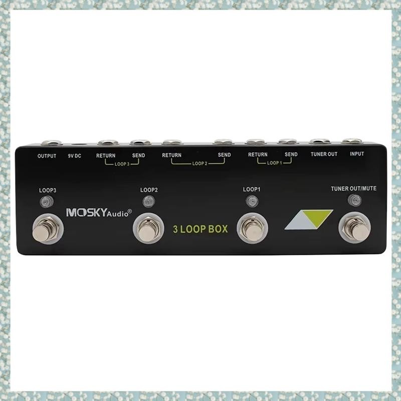 [h5bl3j6wj.ph] Audio 3 Loop Box Guitar Effect Pedal True Bypass withTuner Mute Function Guitar Acces