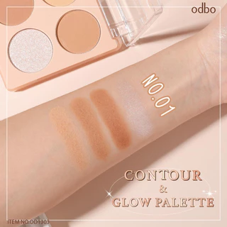 OD1303 ODBO โอดีบีโอ Contour & Glow Palette พาเลทคอนทัวร์ไฮไลท์ พาเลทเมคอัพสุดปัง
