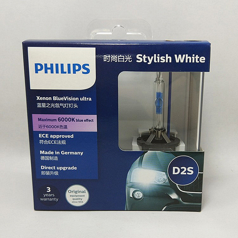 PHILIPS PHILIPS D2S 85122 BVU 6000K 35W HID D2R หลอดไฟซีนอนแสงสีขาว