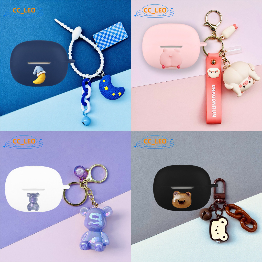 For JEEP EW011 Case Silicone Soft Case Suitable for JEEP EW011 Cartoon Creative Bear Pendant Cute Ke