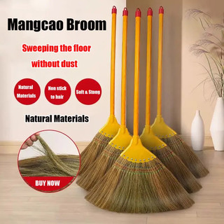 【BUY1 TAKE2】Broom Natural Material Floor Sweeper Hand Broom Floor Sweeper Detachable Handle Broom