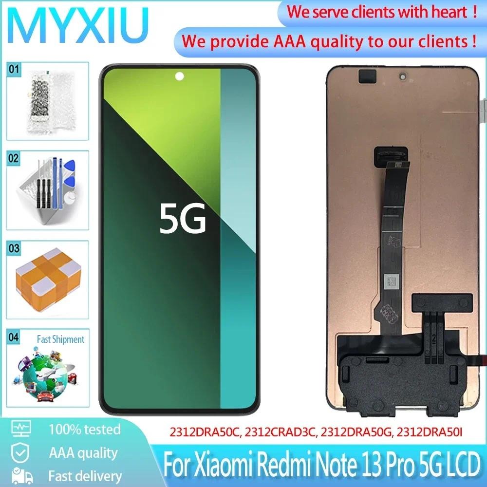 AMOLED 120Hz สําหรับ Xiaomi Redmi หมายเหตุ 13 Pro 5G จอแสดงผล LCD 2312DRA50C 2312CRAD3C 2312DRA50G 2