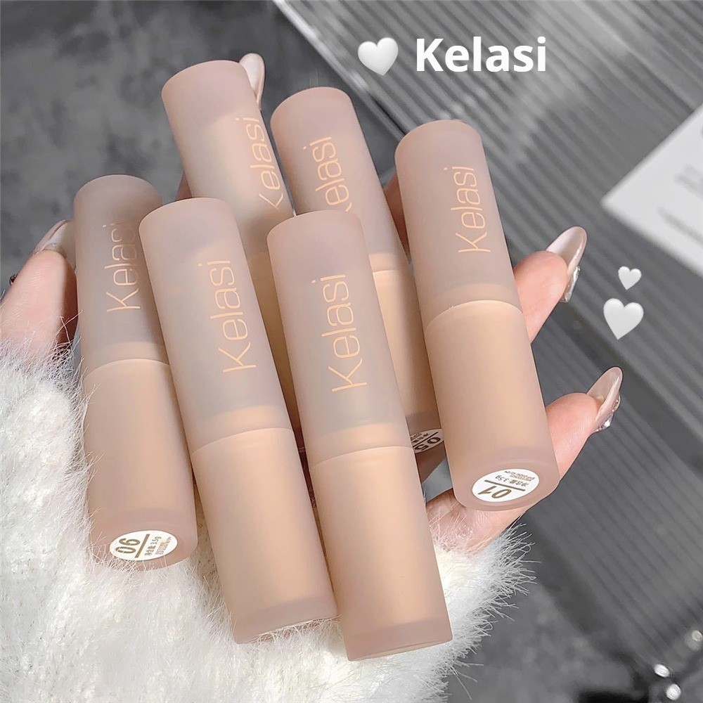 【ซื้อ 1 แถม 1】ลิปสติกเนื้อแมตต์เนื้อกำมะหยี่ Kelasi กันน้ำ ติดทนนาน ไม่ตกร่อง ให้ความชุ่มชื้น ไม่แห้งกร้าน ติดทนนาน กันน้ำ ลิปสติกไม่จางหาย [อันดับสูงสุด] - รูปที่ 4