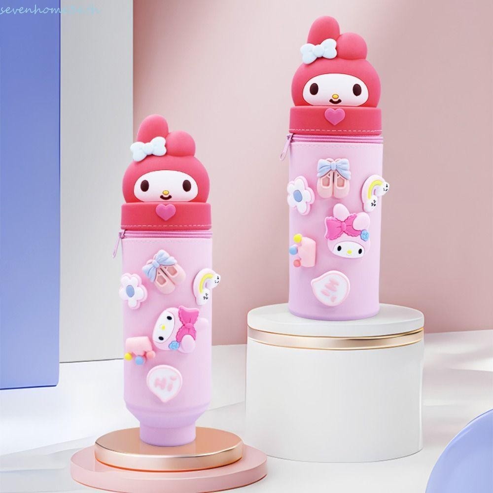 Sevenhome3e กล่องดินสอลาย Koolomi, Telescopic DIY พับ DIY Hole Paste กระเป๋าดินสอ, ความจุสูง My Melody Cinnamoroll ซิลิโคนกล่องดินสออุปกรณ์การเรียน
