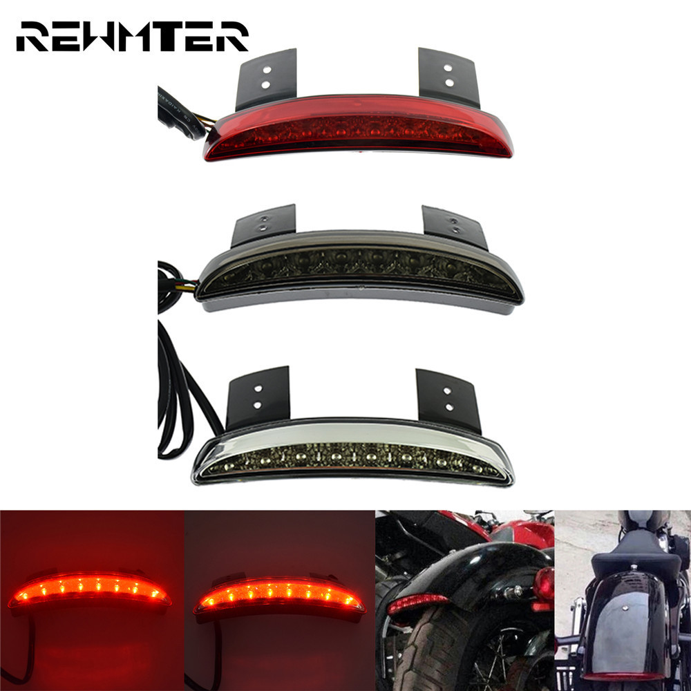รถจักรยานยนต์สับ LED ด้านหลัง Fender ป้ายทะเบียนเบรคหยุดไฟท้ายสําหรับ Harley Cafe Racer Sportster 883 1200 Forty แปด