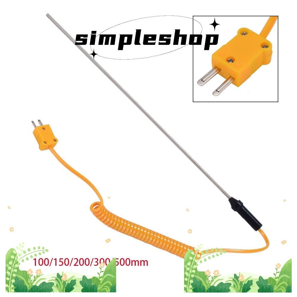 Simple K-Type Thermocouple ทนทาน -50C ถึง 1200C พร้อมสายควบคุมอุณหภูมิ