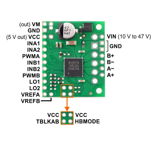 TB67H420FTG Dual/Single Motor Driver Carrier โมดูล 2999*---
