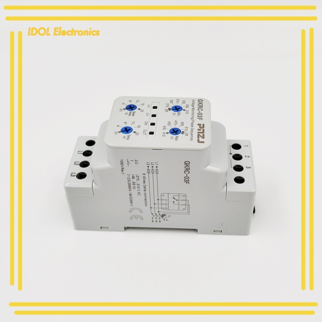 ราคาถูก! GKRC-M2(220/230VAC)/GKRC-03F(380VAC) OVER AND UNDER VOLTAGE PROTECTION RELAY รีเลย์ป้องกันแ