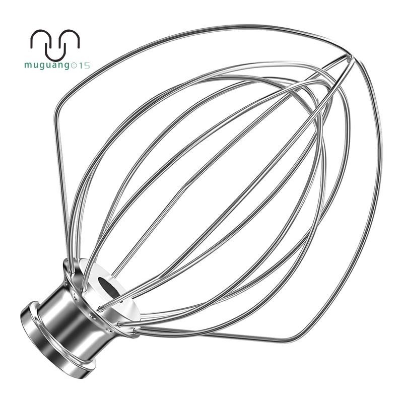 สแตนเลสสตีล 6 สาย Whip Attachment สําหรับ Tilt Stand Mixer 4.5-5 Quart Bowl