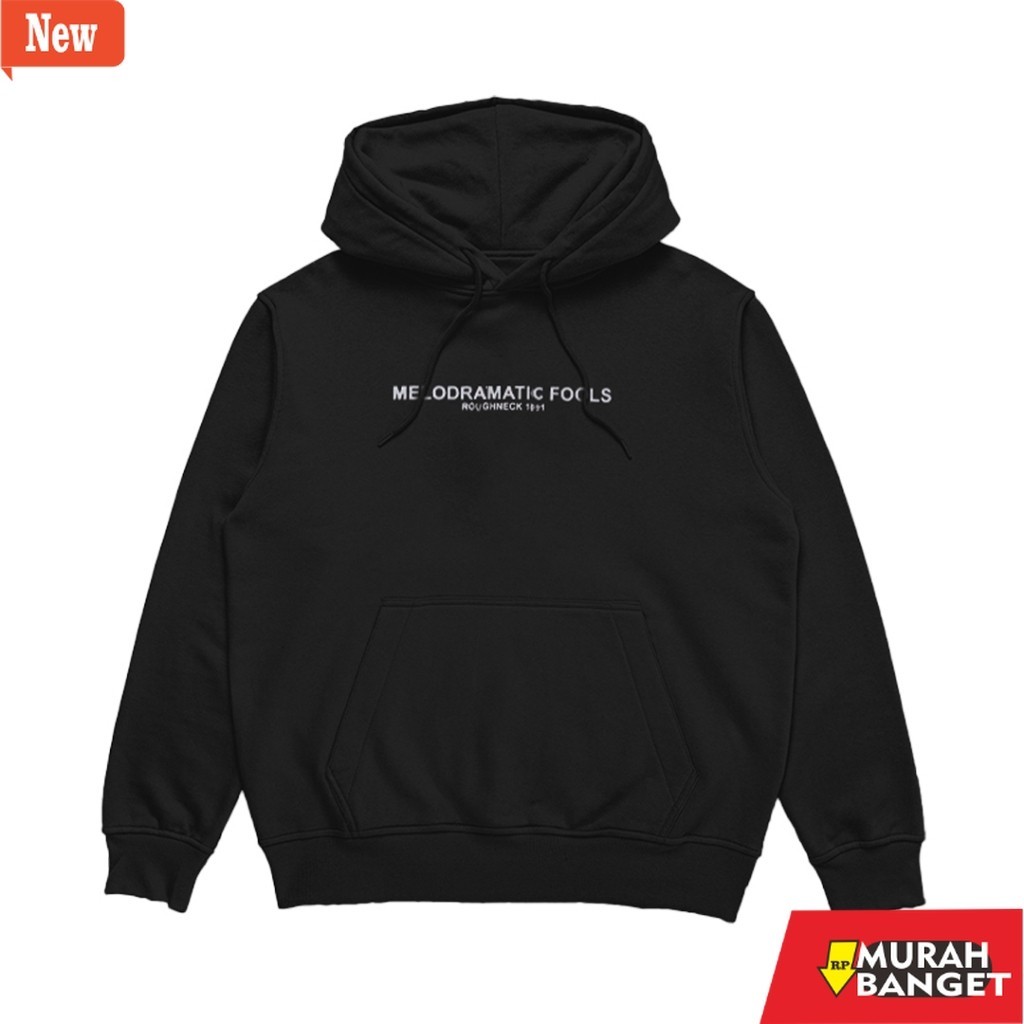 เสื้อฮู้ดผู้ชาย แนะนํา shopee Roughneck H613 Melodramatic W Black Hoodie
