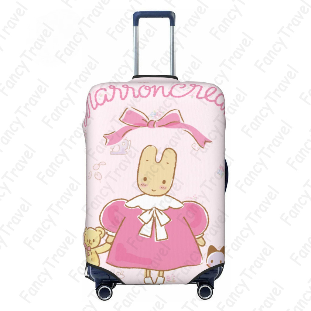 Fancytravel Marron ผ้าคลุมกระเป๋าเดินทาง กระเป๋าเดินทาง ผ้ายึดได้เยอะ กันฝุ่น กันรอย สวมใส่ได้ ข้น 18/20/22/24/26/28/32นิ้ว